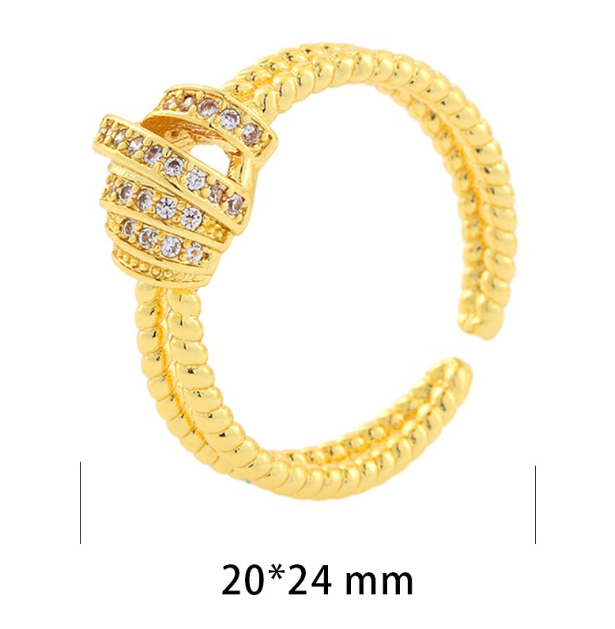 Elegant Cross Cord Ring 5