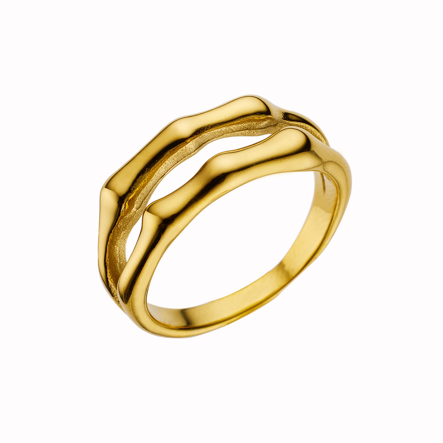 Titanium Steel Twin Style Ring 3
