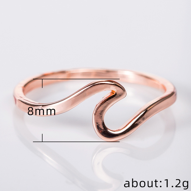 Women's Fashion Simple Wave Ring - Image 3