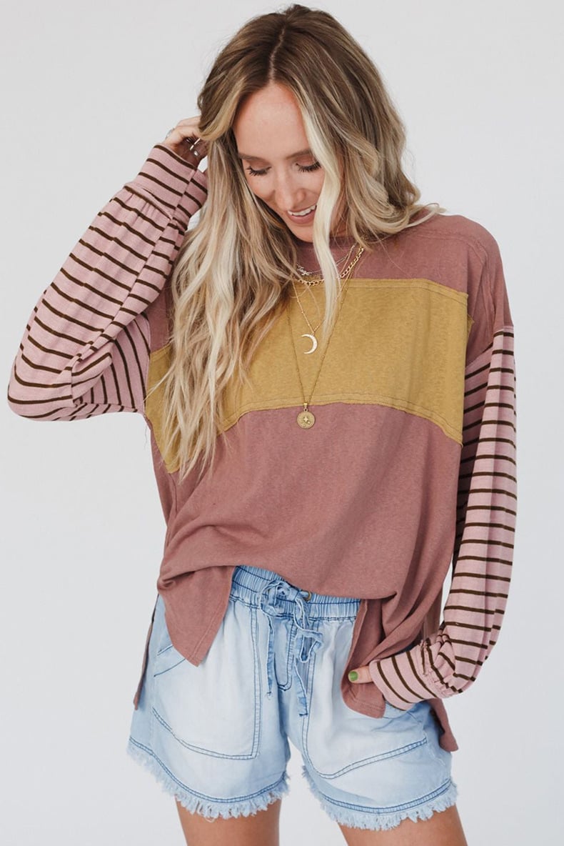 Women's Hoodie Casual Striped Top - Lifestyle