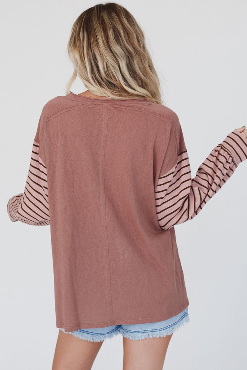 Women's Hoodie Casual Striped Top - Color Options
