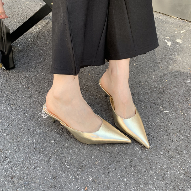 Women's Pointed Toe Stiletto Slippers 5