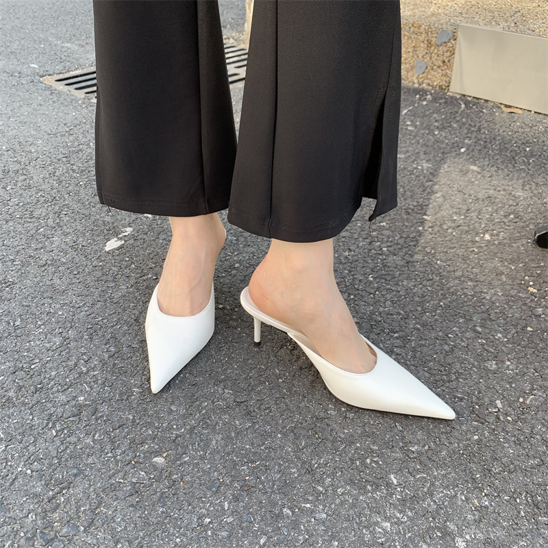 Women's Pointed Toe Stiletto Slippers 6