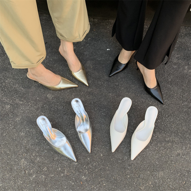 Women's Pointed Toe Stiletto Slippers 1