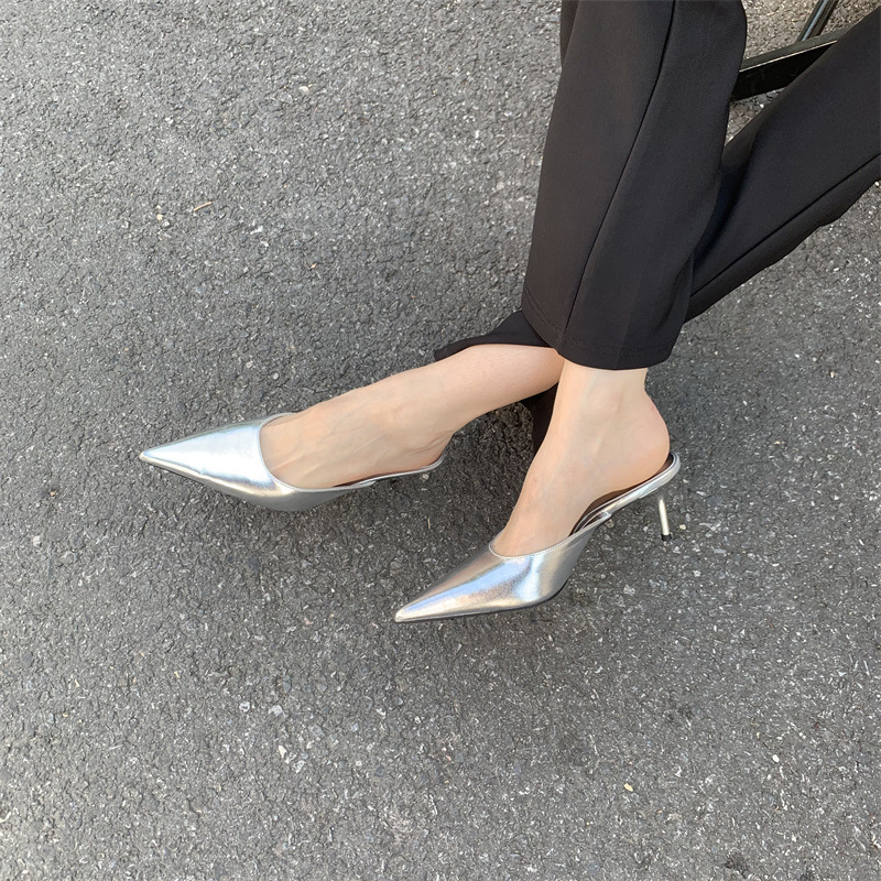 Women's Pointed Toe Stiletto Slippers 18