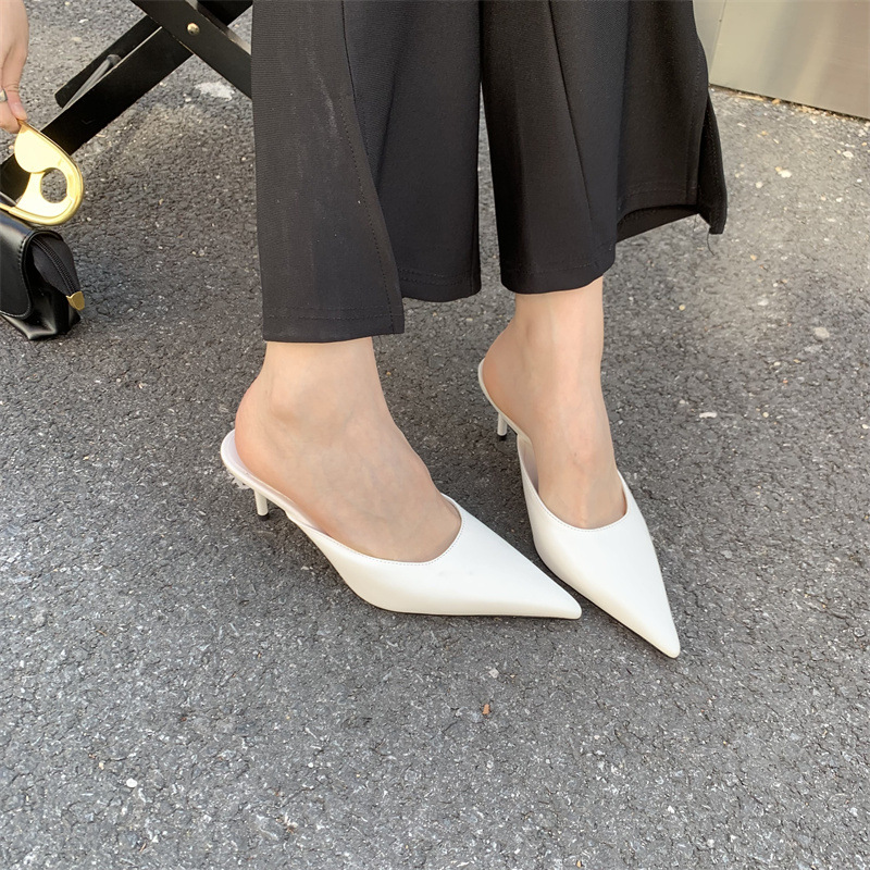 Women's Pointed Toe Stiletto Slippers 12