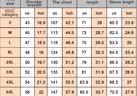 Christmas Hoodie Size Chart