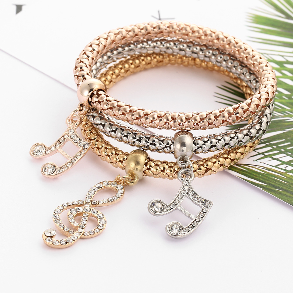 Simple Hollow Carved Diamond Elastic Bracelet Image 7