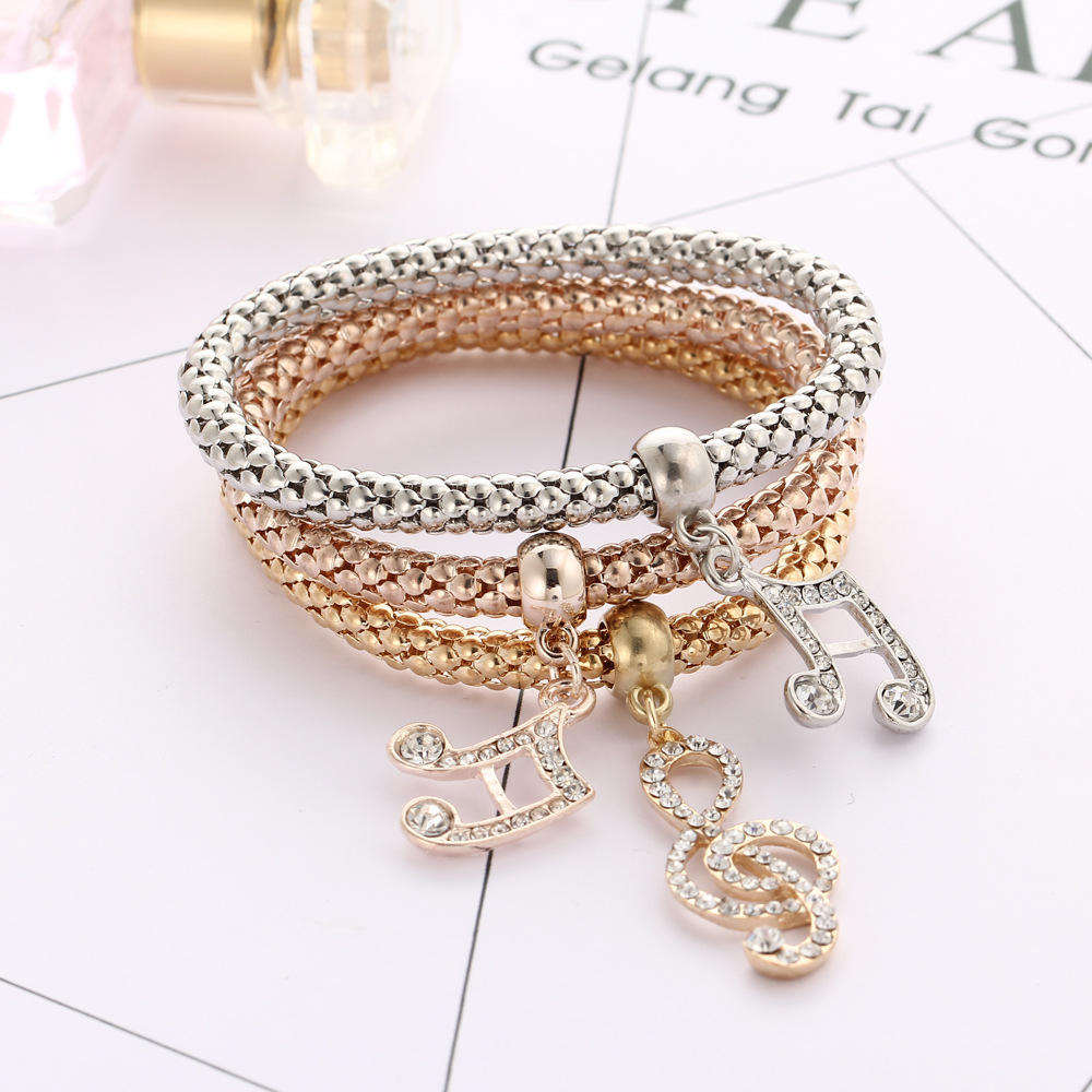 Simple Hollow Carved Diamond Elastic Bracelet Image 6