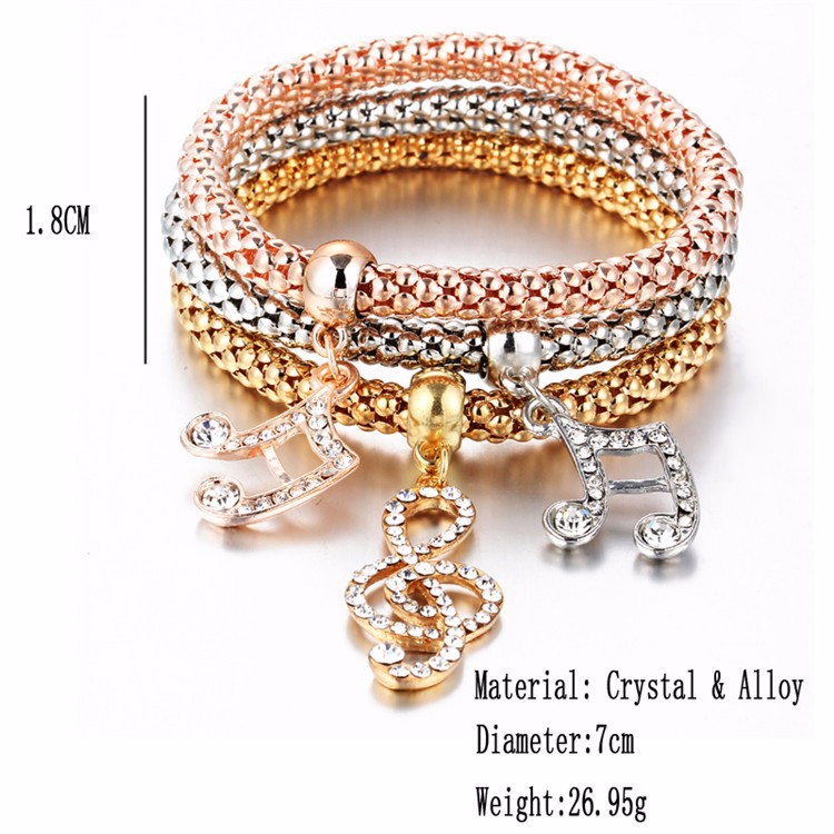 Simple Hollow Carved Diamond Elastic Bracelet Image 3