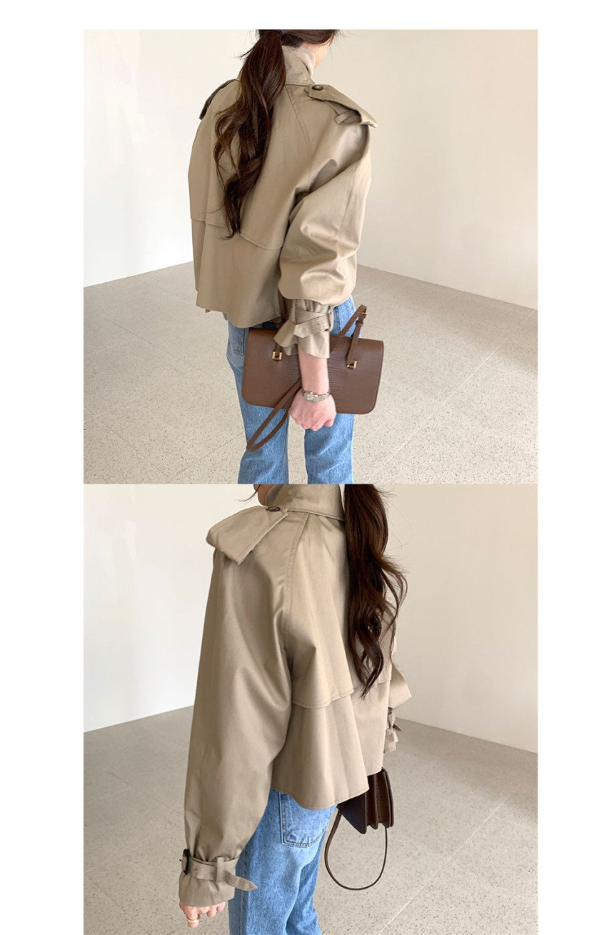 Korean Ins Autumn Trench Coat Image 3