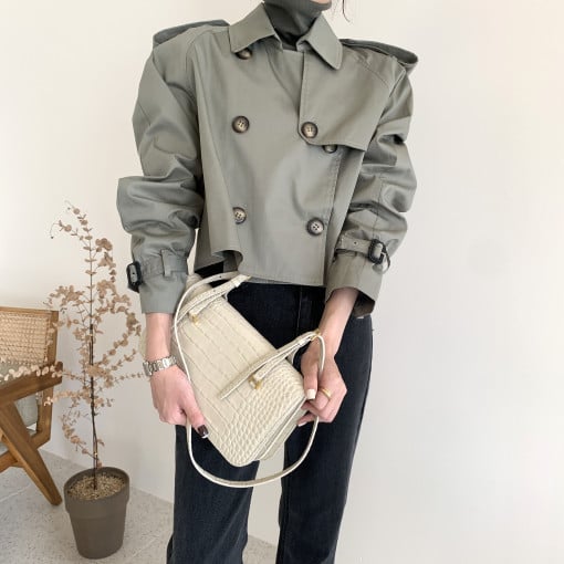 Korean Ins Autumn Trench Coat Image 4