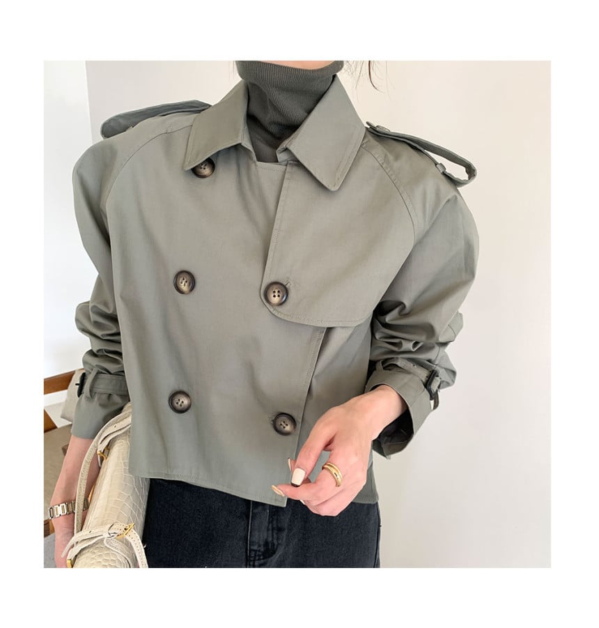 Korean Ins Autumn Trench Coat Image 5