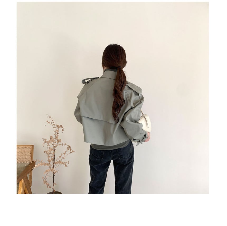 Korean Ins Autumn Trench Coat Image 6