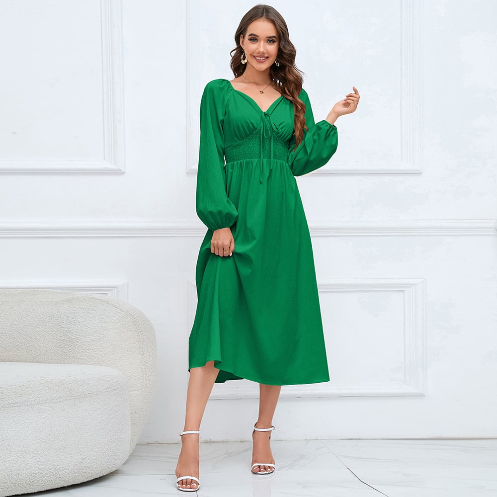 Elegant V-neck Dress
