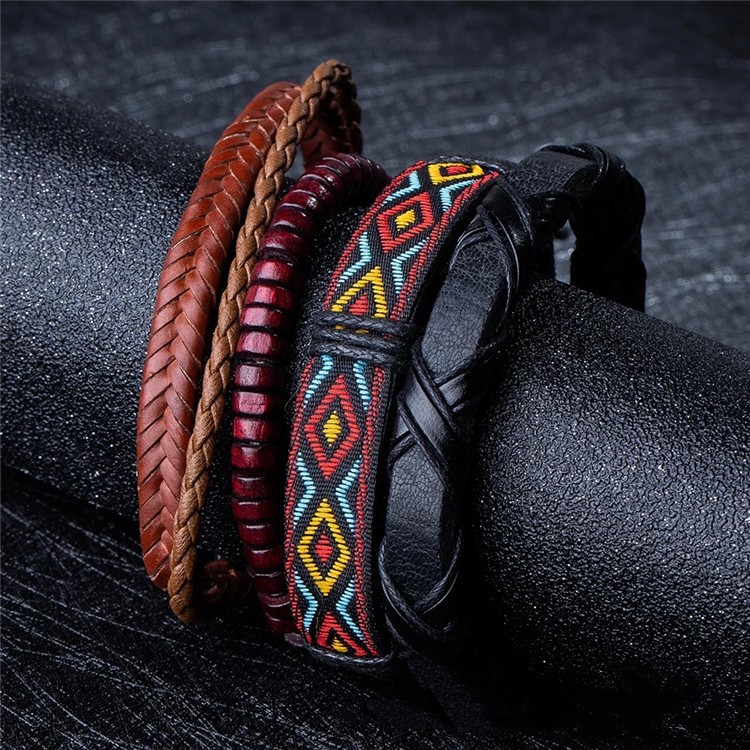 Retro Multi-layer Adjustable Beaded Bracelet Image 4