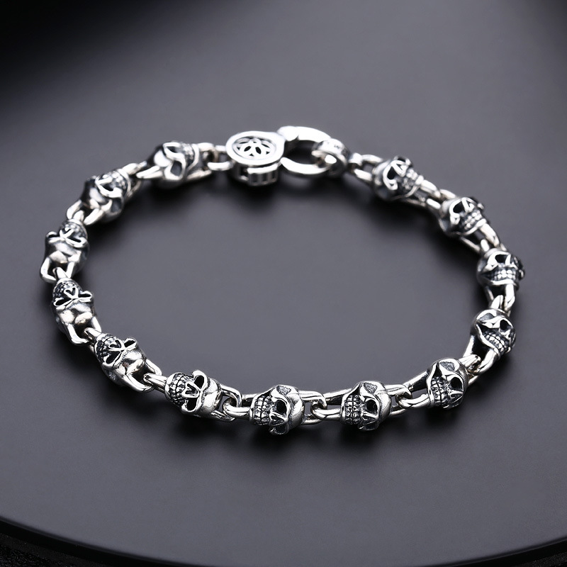 Vintage Trendy S925 Sterling Silver Bracelet 5