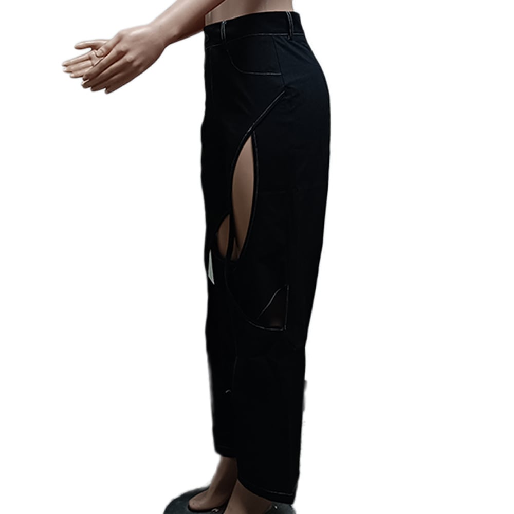 Cotton and Linen Flower Casual Pants 15