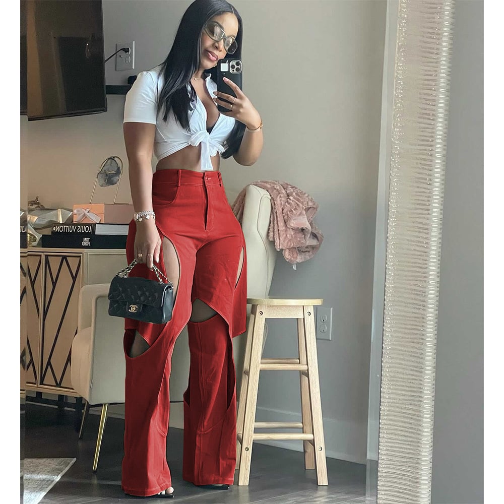 Cotton and Linen Flower Casual Pants 20