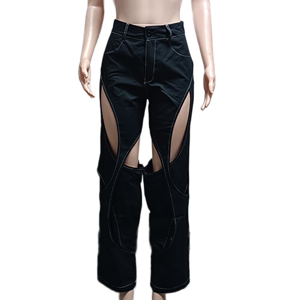 Cotton and Linen Flower Casual Pants 22