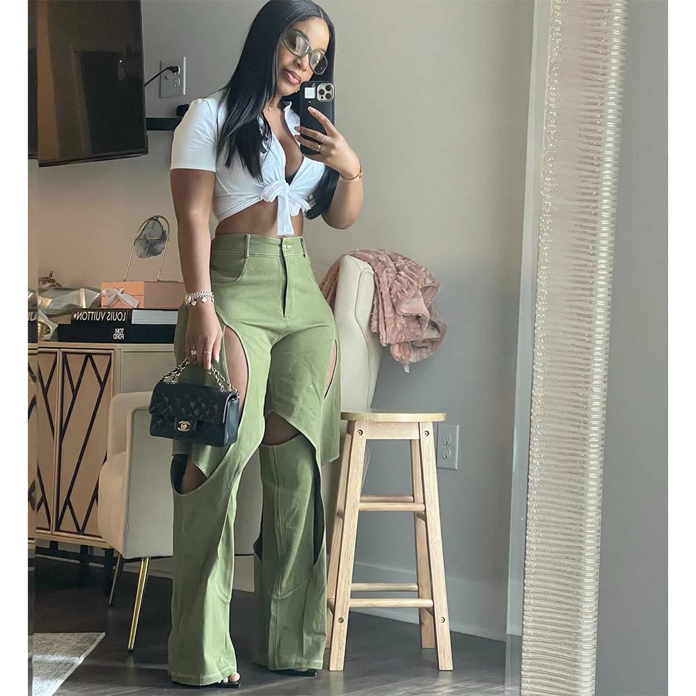 Cotton and Linen Flower Casual Pants 23