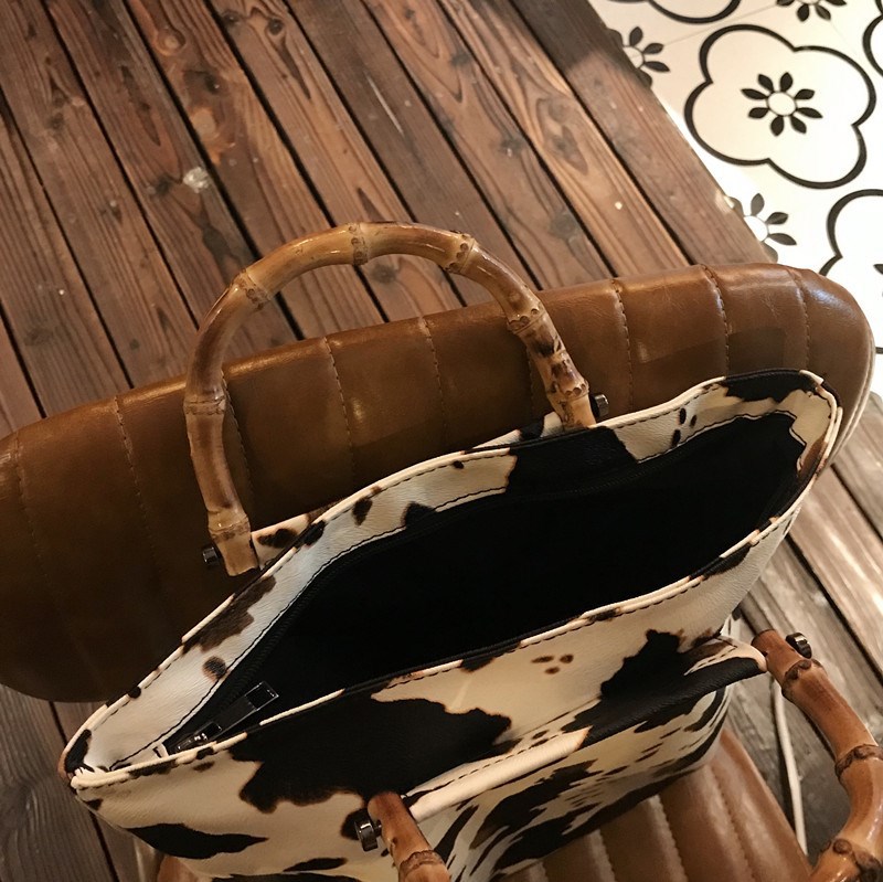 Ghost Horse Slub Portable Cow Pattern Bag Image 1