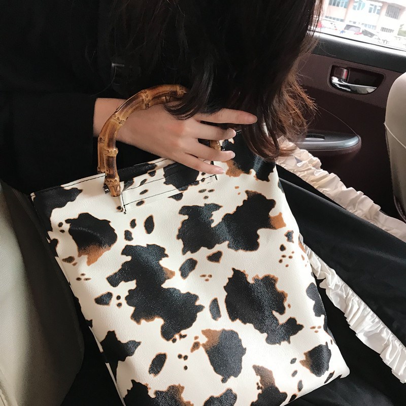 Ghost Horse Slub Portable Cow Pattern Bag Image 2