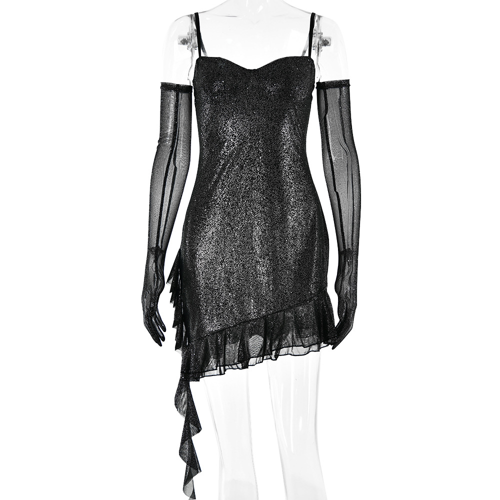 Black Sling Tube Top Dress