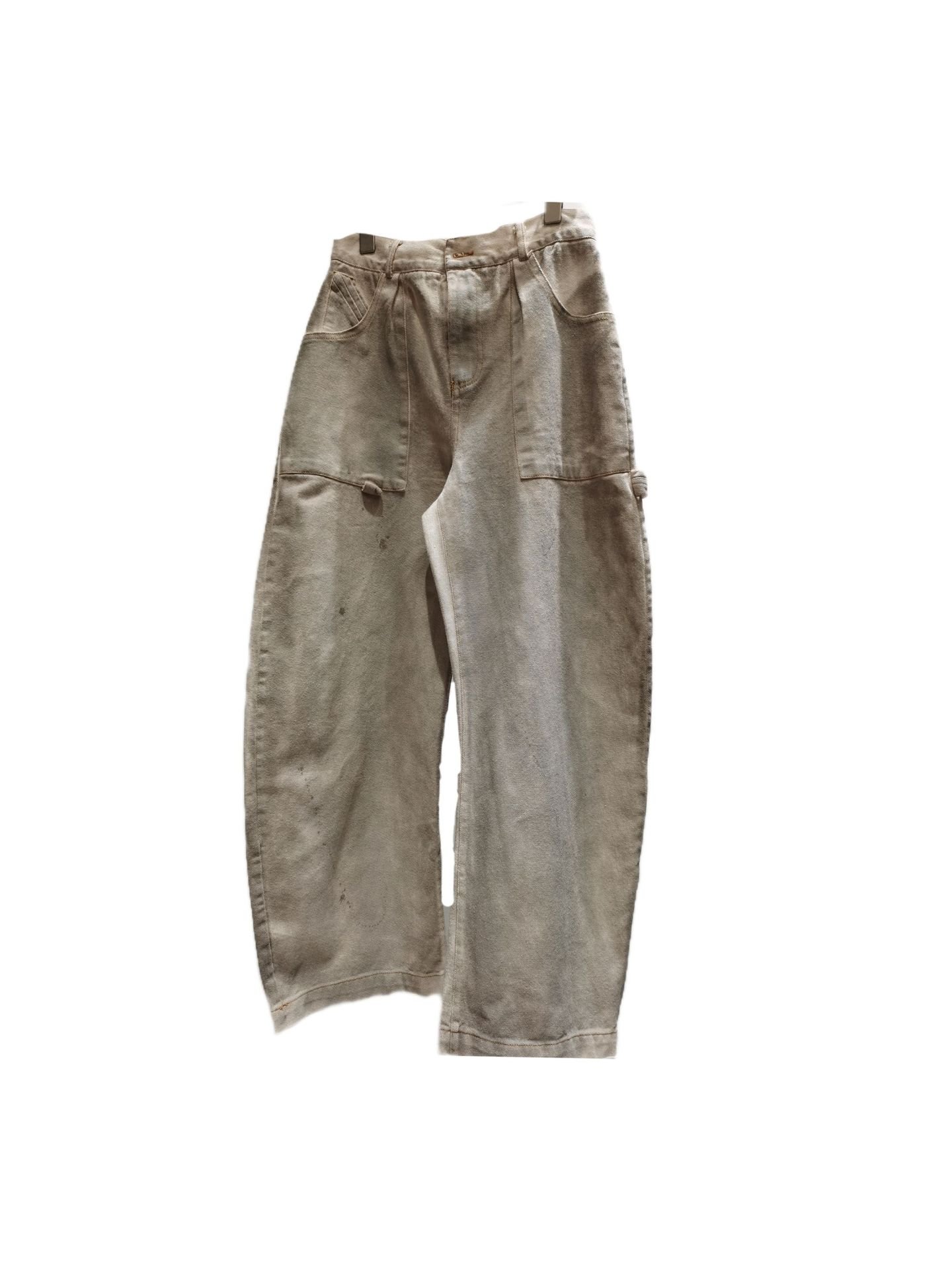 Fashion Splashed Ink Printing Distressed Jeans