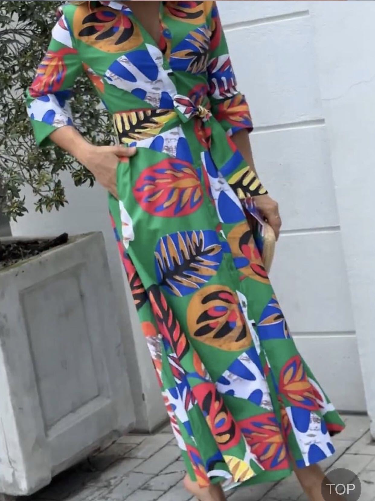 Fashion Long Sleeve Shirt Dress - Image 2