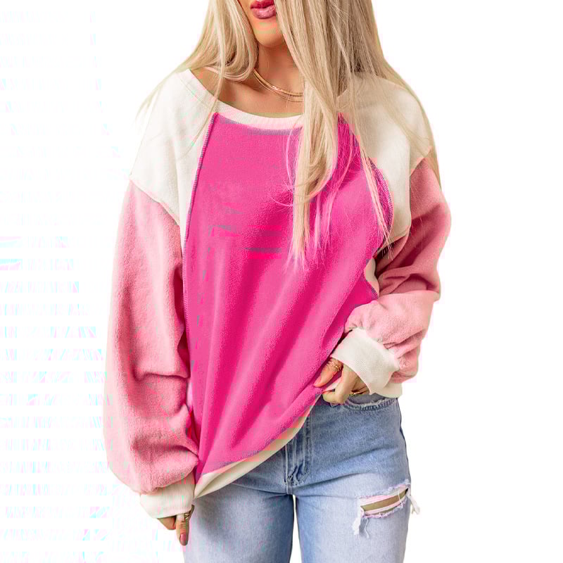 Stylish Loose Round Neck Sweater Side View
