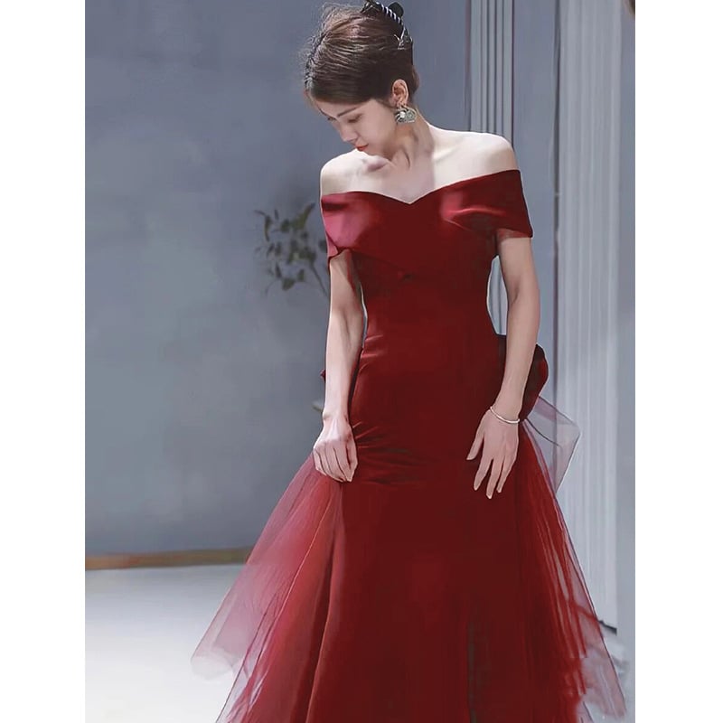 Wine Red Dress Close Up