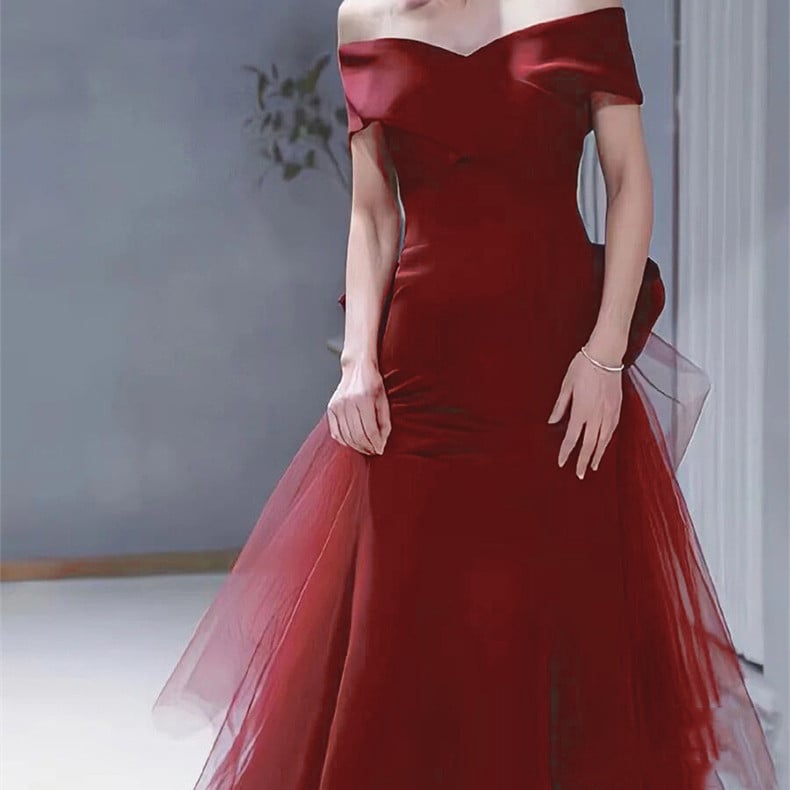 Wine Red Dress Styled
