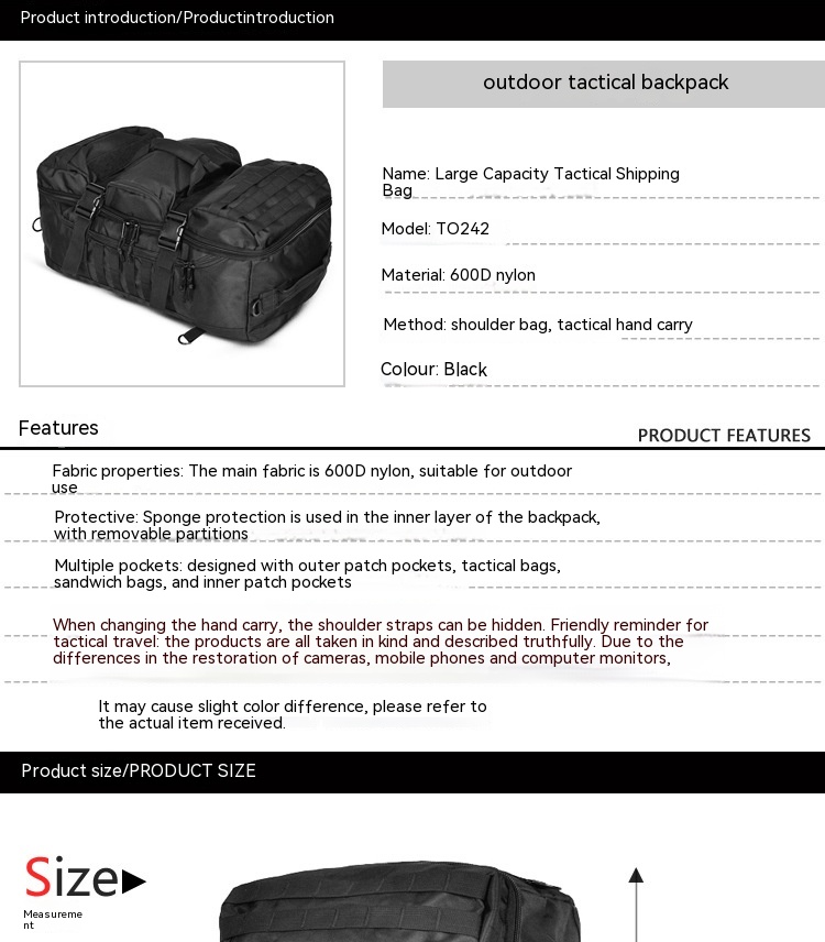 Outdoor Multifunctional Bag Image 3