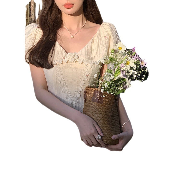 French Retro Tencel Dress Image 2