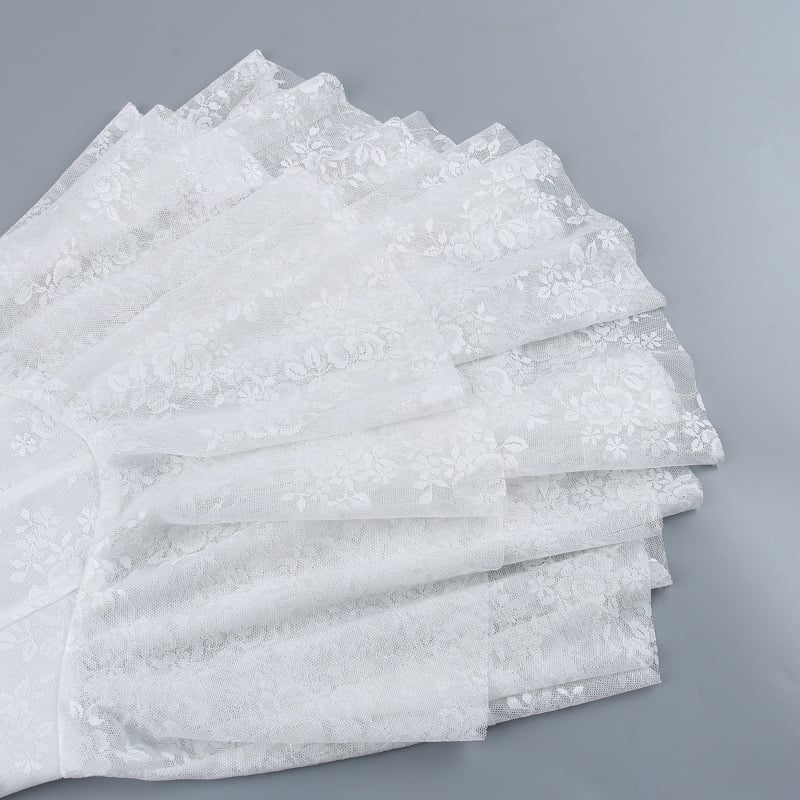Fashion Temperament Slim Fit Lace Lotus Leaf Dress