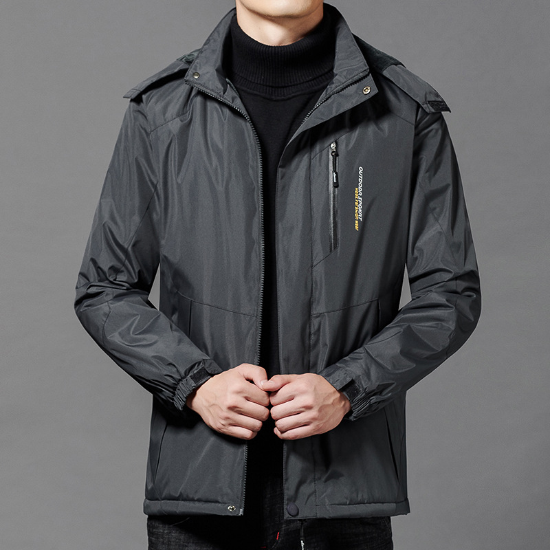 Men's Windproof Coat - Front View