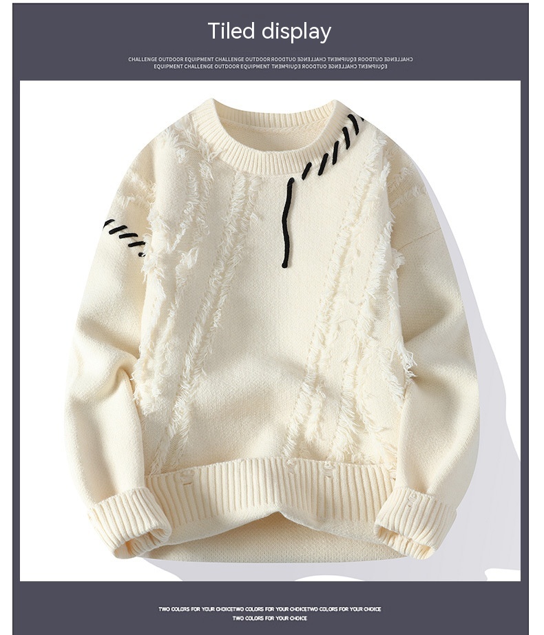 Crew Neck Pullover Sweater Image 5