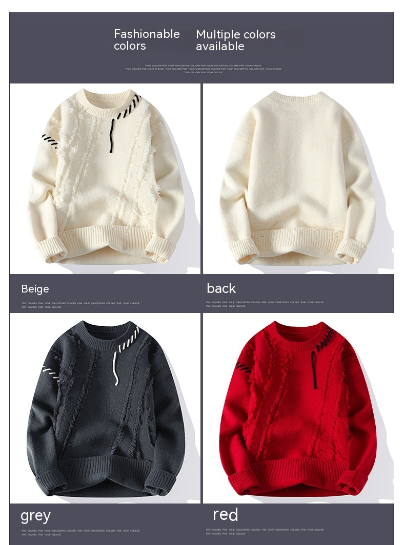 Crew Neck Pullover Sweater Image 2