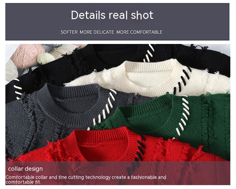 Crew Neck Pullover Sweater Image 6