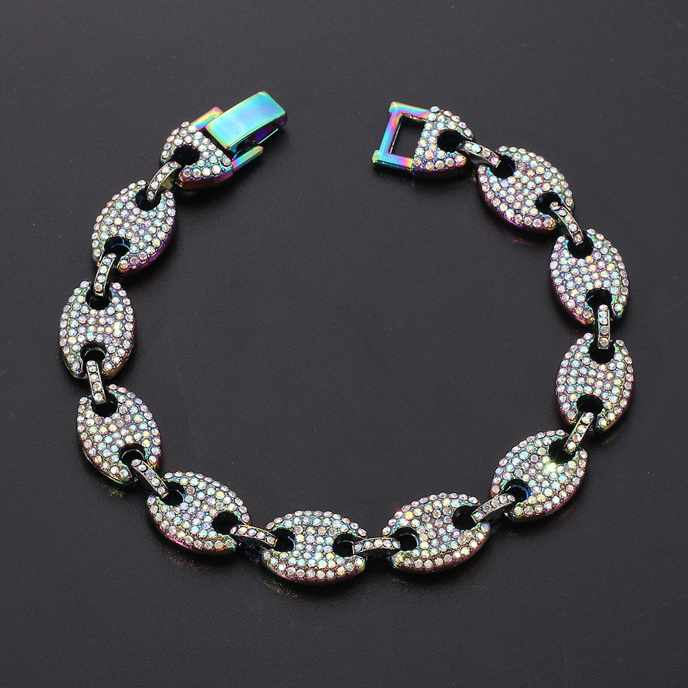 Women's Button Diamond Pig Nose Bracelet 2