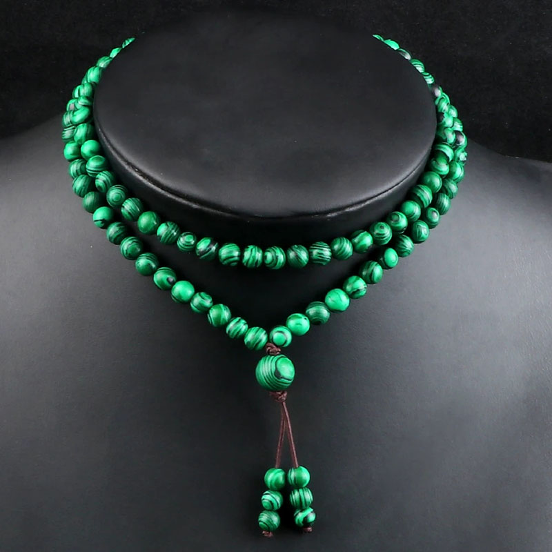 Malachite Beaded Necklace 10