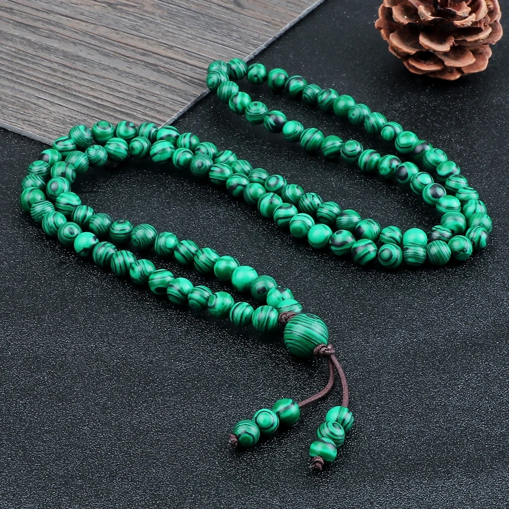 Malachite Beaded Necklace 11