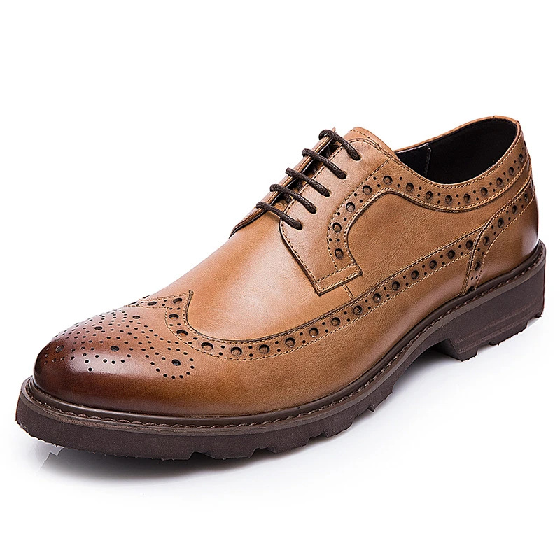 Casual herenschoenen van PU-leer met platte zool en wedge design, lace-up model”