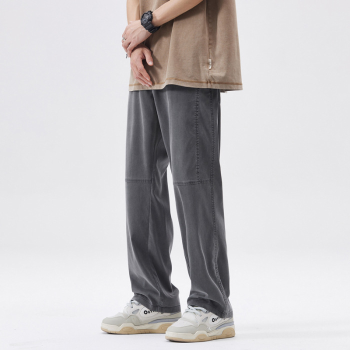 Comfortable Ice Silk Leisure Mop Trousers