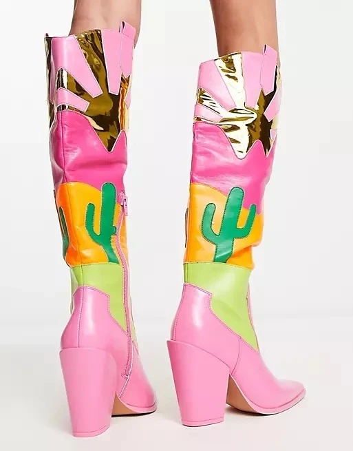 Ins Fashion Runway Chunky Heel Boots 3