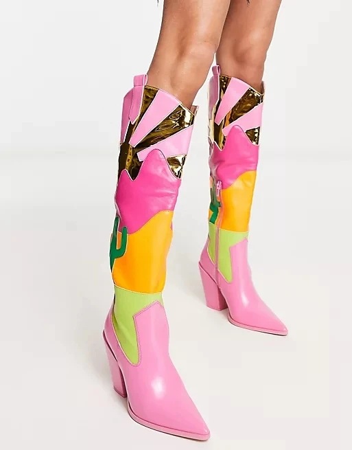 Ins Fashion Runway Chunky Heel Boots 1