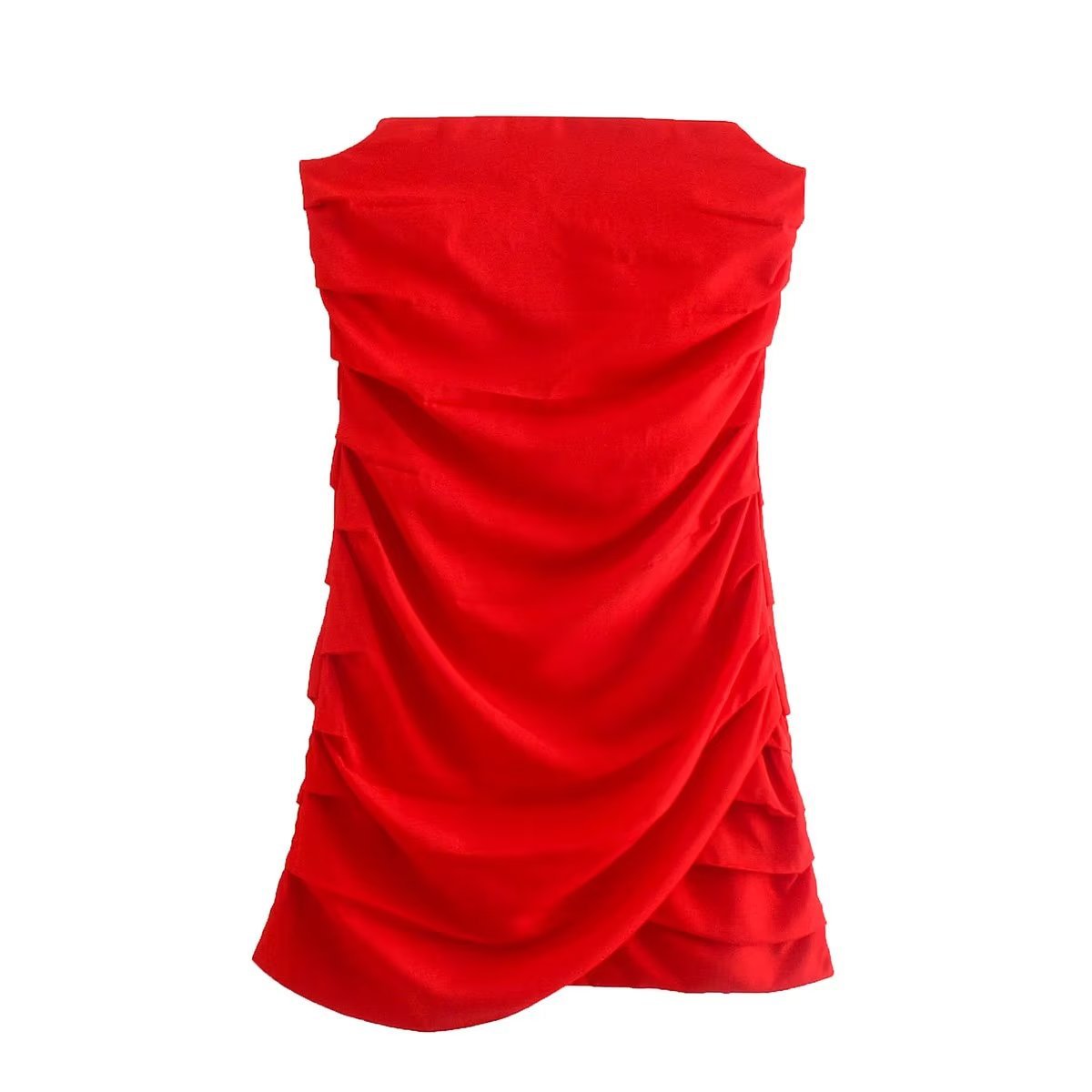 Off-shoulder Pleated Dress Image 2