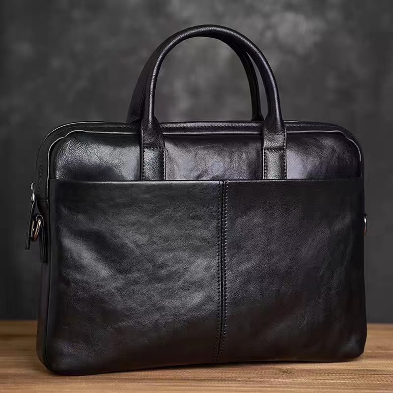 Men's Hand-carrying Genuine Leather Briefcase Image 2