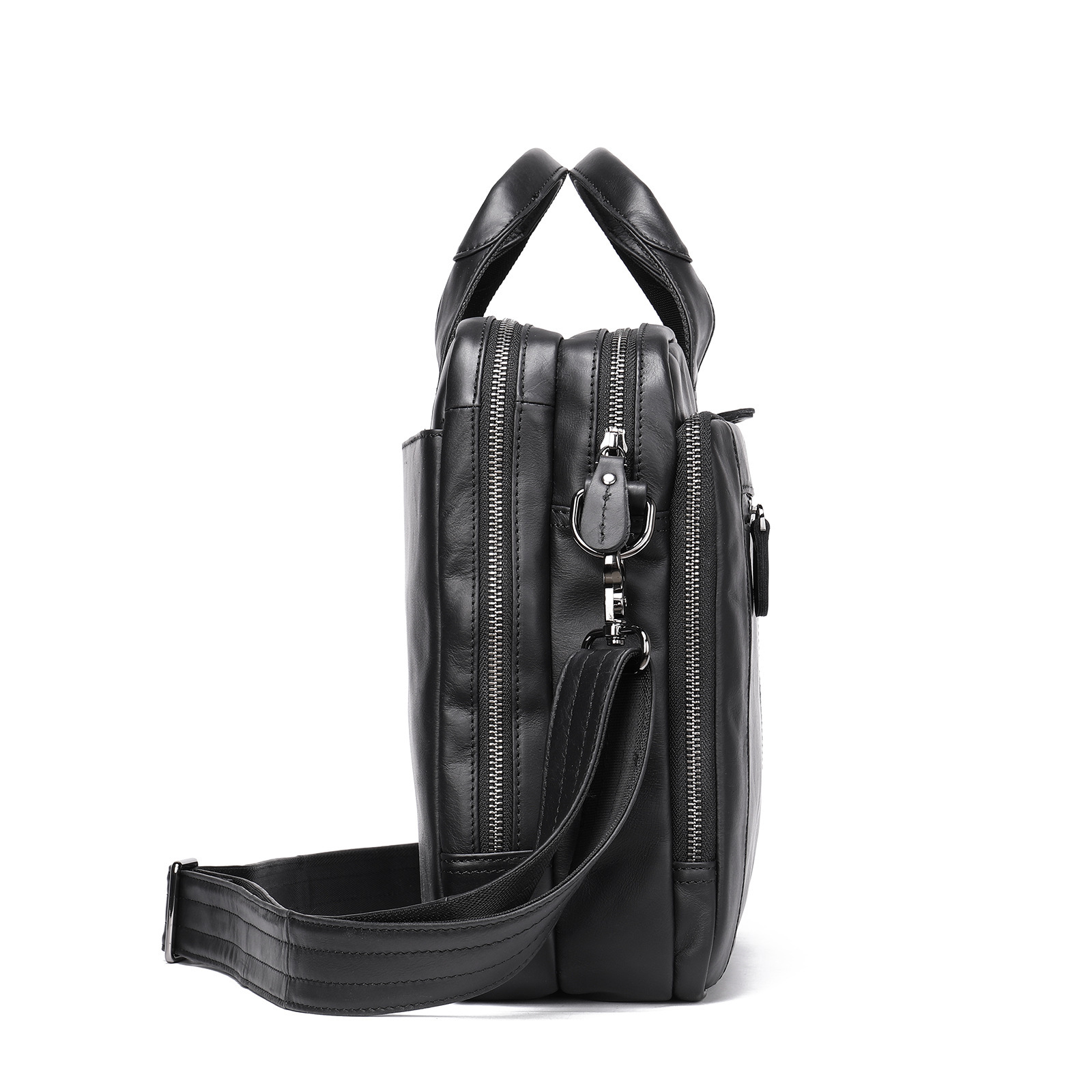 Men's Hand-carrying Genuine Leather Briefcase Image 5